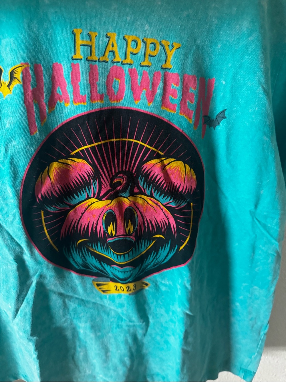 Disney Teal T-Shirt with Yellow Logo